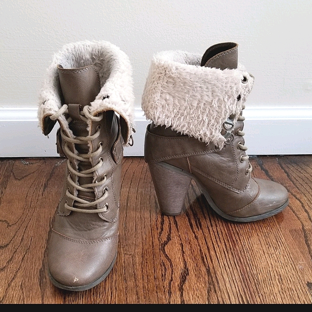 Brown cute Boots Women 5.5